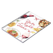 Italienische Wein-Pizza-Abend Ideen Notizblock (Linke Seite)