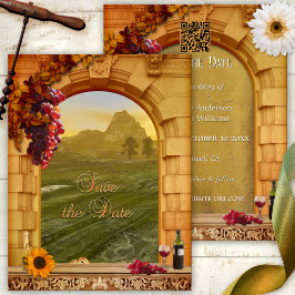 Italienische Weinbergshochzeit rettet das Datum Ankündigung