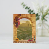 Italienische Weinbergshochzeit rettet das Datum Ankündigung (Stehend Vorderseite)