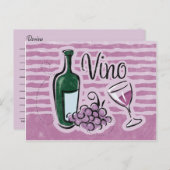 Italienische Weinkarte Postkarte (Vorne/Hinten)