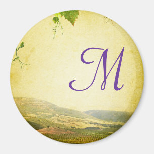 Italienische Weinkellerei Monogram Initial Magnet