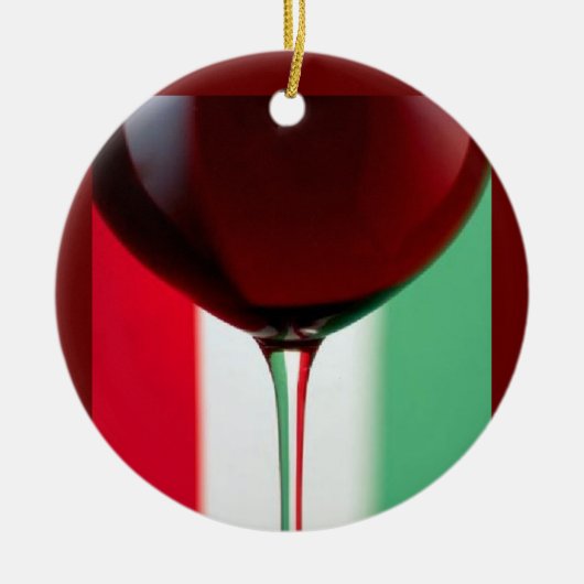 ITALIENISCHE WEINVERSORGUNG KERAMIK ORNAMENT (Vorne)