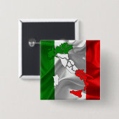 Italienische wellenartig bewegende Flagge Button (Vorne & Hinten)