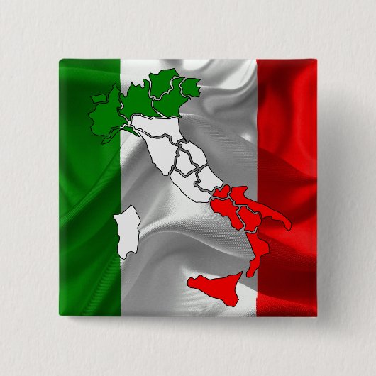 Italienische wellenartig bewegende Flagge Button (Vorderseite)