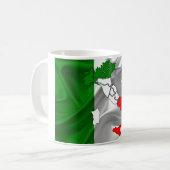 Italienische wellenartig bewegende Flagge Kaffeetasse (Vorderseite Links)