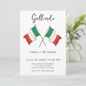 Italienische Wiedersehen-Party Einladung (Stehend Vorderseite)