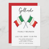 Italienische Wiedersehen-Party Einladung (Vorne/Hinten)