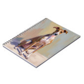 Italienische Windhund-Hund-Malerei Notizblock (Linke Seite)