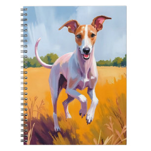 Italienische Windhund-Hunde-Malerei Haustier Notizblock