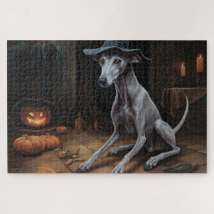 Italienische Windhund-Kürbisse Halloween Gruselig Puzzle