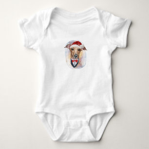 Italienische Windhund-Weihnachtsgeschenke für Hund Baby Strampler