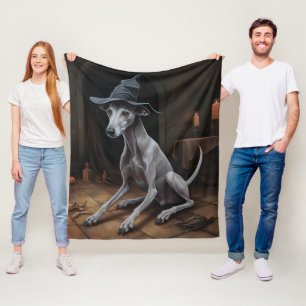 Italienische Windhunde Kürbisse Halloween Gruselig Fleecedecke