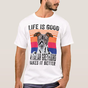 Italienische Windhunde machen Ihr Leben Vintag gut T-Shirt