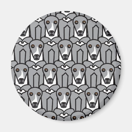 Italienische Windhunde Magnet (Vorne)