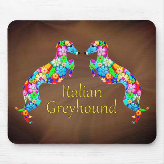 Italienische Windhunde Mousepad (Vorne)
