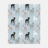 Italienische Windhunde oder Whippets Mitte des Jah Fleecedecke (Vorderseite)