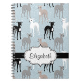 Italienische Windhunde oder Whippets Notizblock (Vorderseite)