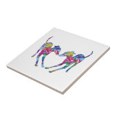 Italienische Windhunde spielen - tropisch Fliese (Seite)