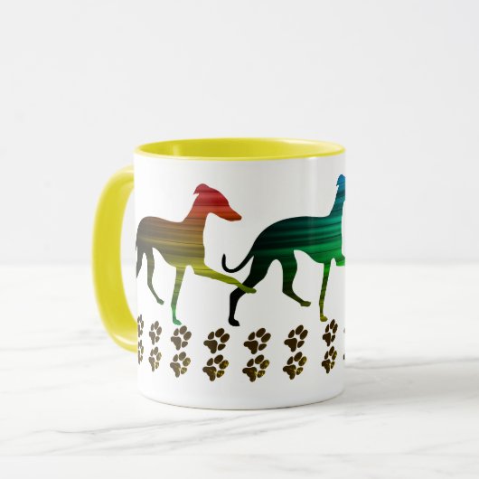 Italienische Windhunde Tasse (Vorderseite Links)