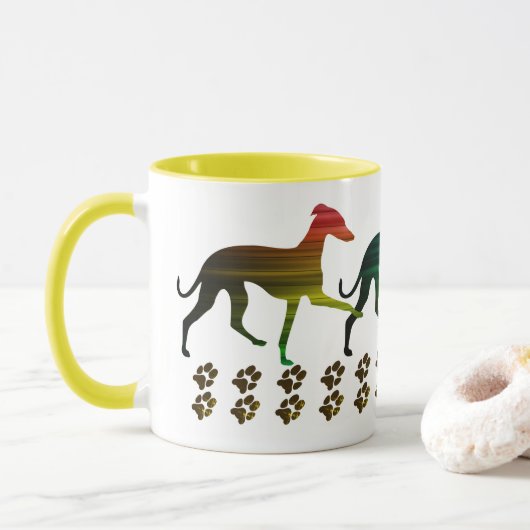 Italienische Windhunde Tasse (Mit Donut)