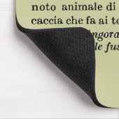 Italienische Wörterbuchkatze Mousepad (Ecke)