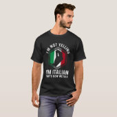 Italienische Wurzeln Handgestur Ich schreibe nicht T-Shirt (Vorne ganz)