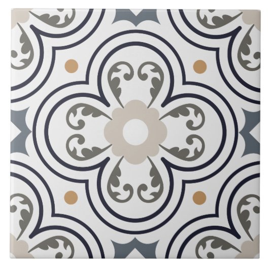 Italienische Zierkunst mediterrane botanische Kuns Fliese (Vorderseite)