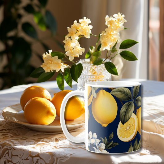 Italienische Zitronen zu Seepattern Kaffeetasse