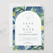 Italienische Zitronengarten-Hochzeit Save The Date (Vorderseite)