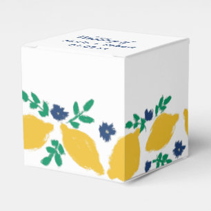 Italienische Zitrus-Limone handgezeichnete Hochzei Geschenkschachtel