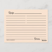 Italienische Zwiebelrezeptkarte Postkarte (Rückseite)