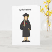 Italienischer Abschluss Herzlichen Glückwunsch für Karte (Gelbe Blume)