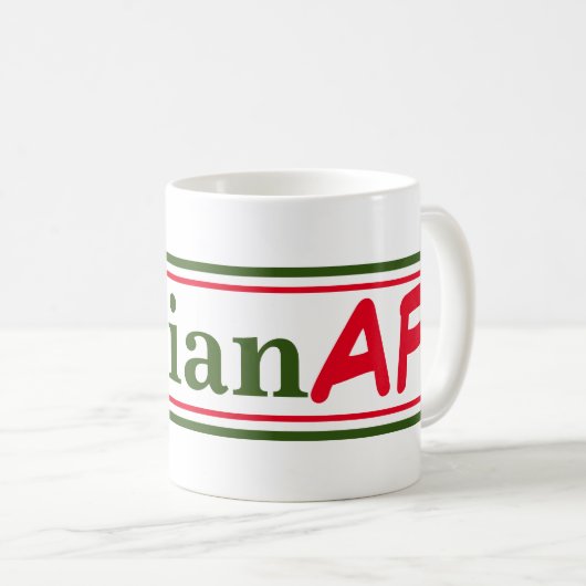 Italienischer AF Funny Kaffeetasse (VorderseiteRechts)