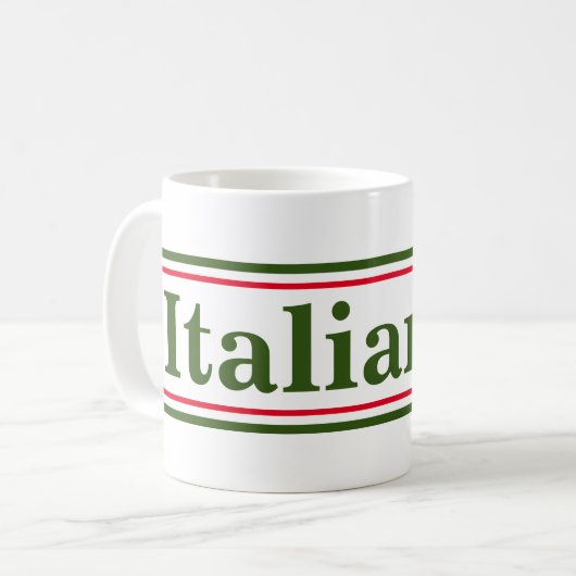 Italienischer AF Funny Kaffeetasse (Vorderseite Links)
