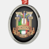 Italienischer Amerikaner Silbernes Ornament (Links)