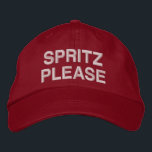 Italienischer Aperol Spritz Funny Zitat Rosa roter Bestickte Baseballkappe<br><div class="desc">Erhöhen Sie Ihren Sommerstil mit diesem spielerischen "Spritz Bitte" Hut, perfekt für Liebhaber von Aperol Spritz und Aperitivo Kultur. Dieser trendige, bestickte Hut in kräftig roter Farbe verleiht jeder lässigen Ausflug- oder Cocktailstunde eine lustige Drehung. Egal ob Sie sich am Strand entspannen, ein Party besuchen oder einfach gewollt haben, um...</div>