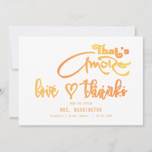 Italienischer Aperolcocktail - mehr Brautparty Dankeskarte (Vorderseite)