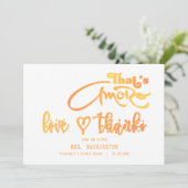 Italienischer Aperolcocktail - mehr Brautparty Dankeskarte (Stehend Vorderseite)