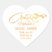 Italienischer Aperolcocktail - mehr Brautparty Herz-Aufkleber (Vorderseite)