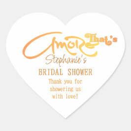 Italienischer Aperolcocktail - mehr Brautparty Herz-Aufkleber