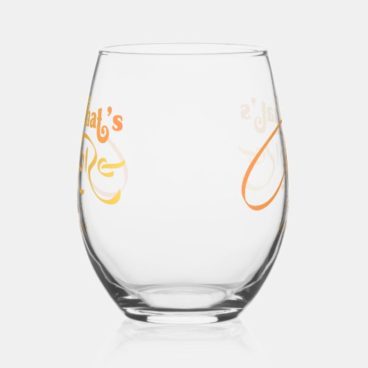 Italienischer Aperolcocktail - mehr Brautparty Weinglas Ohne Stiel (Links)