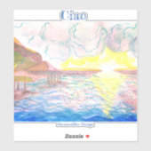 Italienischer Aufkleber für Wasserfarben (Blatt)