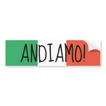 Italienischer Autoaufkleber