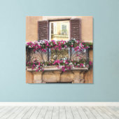 Italienischer Balkon Leinwanddruck (Insitu (Holzboden))