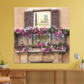 Italienischer Balkon Leinwanddruck (Insitu (Wohnzimmer))