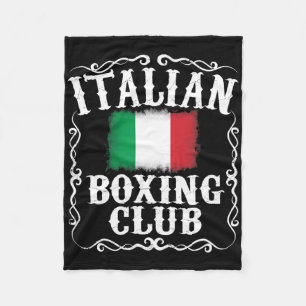 Italienischer Boxclub T-Shirt Vintage Boxer Italie Fleecedecke