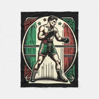 Italienischer Boxer - Vintage Boxflagge Italien Fleecedecke