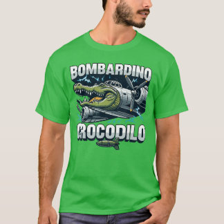 Italienischer Brainrot Bombardino Krokodilo Lustig T-Shirt