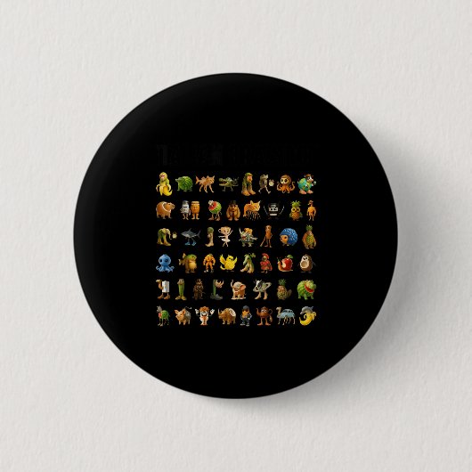 Italienischer Brainrot Gen-z Meme Lustiger Brain R Button (Vorderseite)