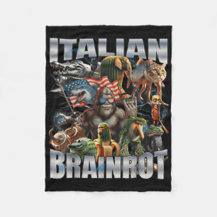 Italienischer Brainrot Großer Meme 4. Juli Flagge Fleecedecke